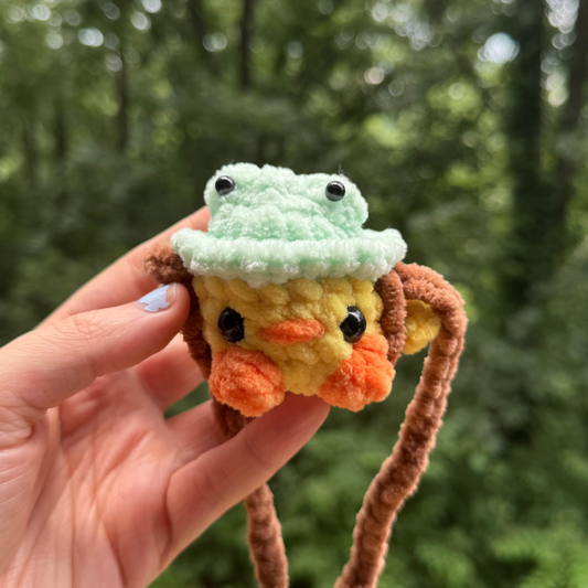 Duck With a Frog Hat Hanger