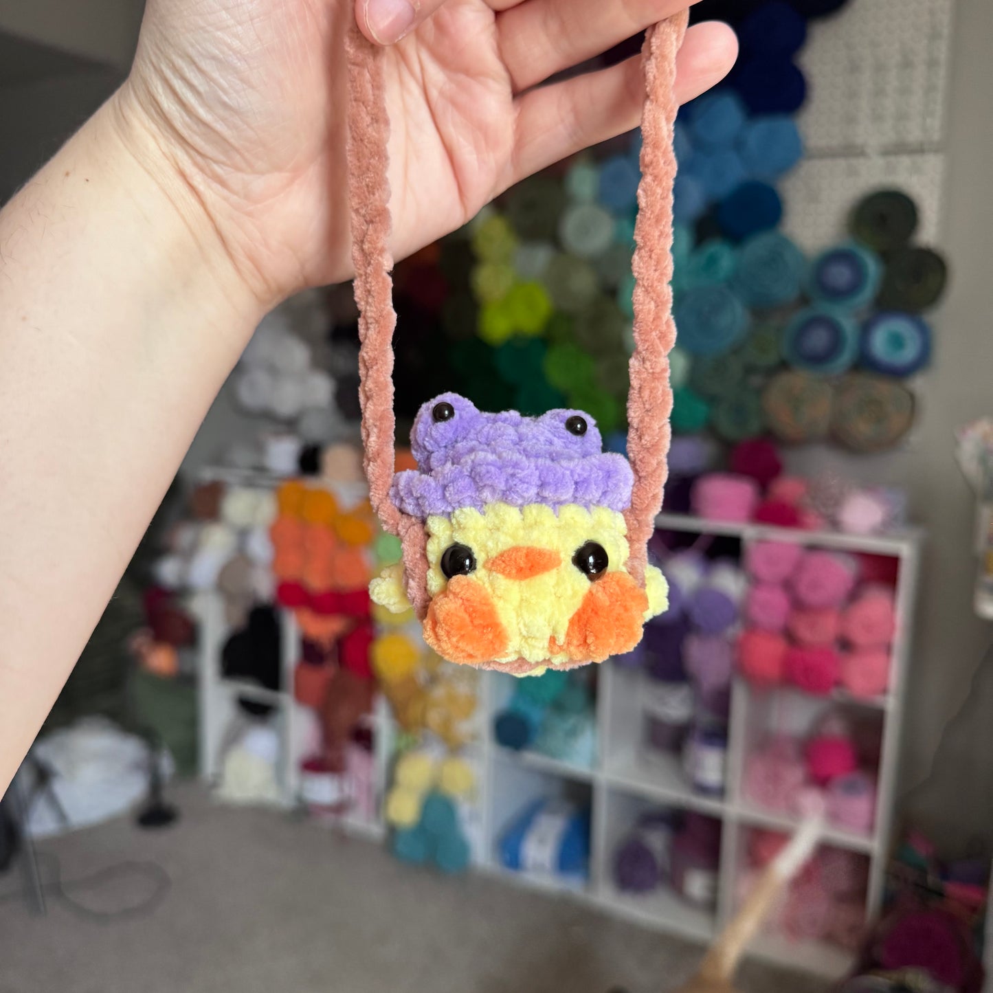 Duck With a Frog Hat Hanger