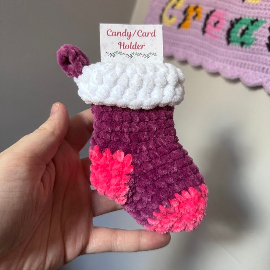Mini Stocking Card Holder